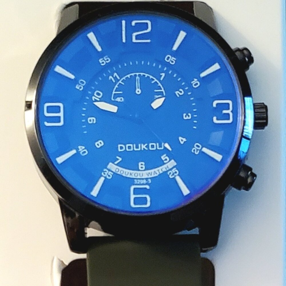 (SOLD ON EBay)  DOUKOU Men's Watch~ Analog- Sapphire Glass- 3D Numeral Dial - Picture 2 of 10